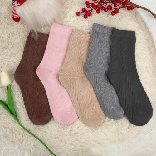 PUMIER Wool Socks for Women 5 Pairs 2