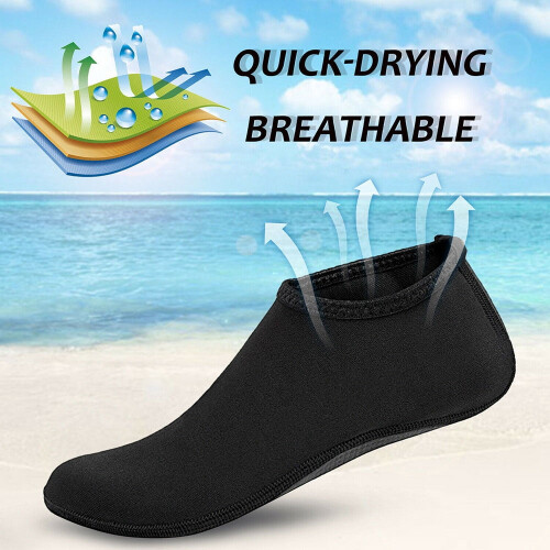 Water Shoes Barefoot Aqua Socks Blue L 2