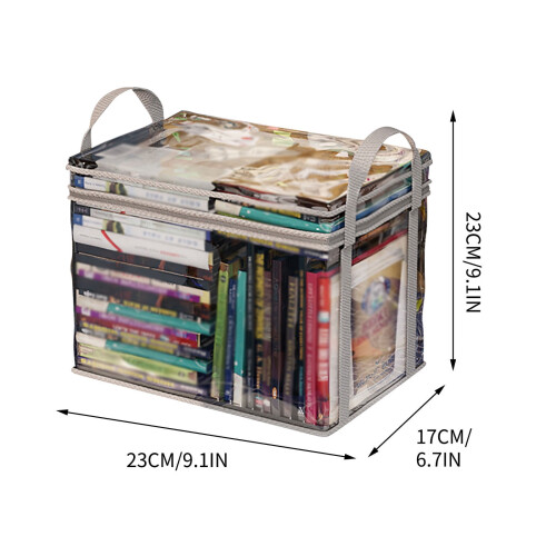 Book Storage Box Transparent Student Classroom Shelf 1