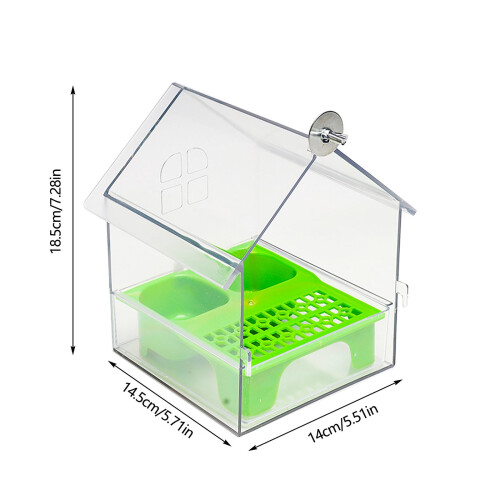 Pull-Out External Parrot Feeder for Finch and Hummingbird 1