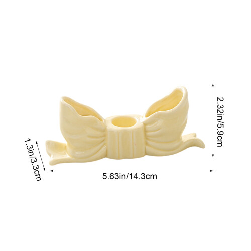 Ceramic Bow Candle Holder for 0.59 inch Candles 2
