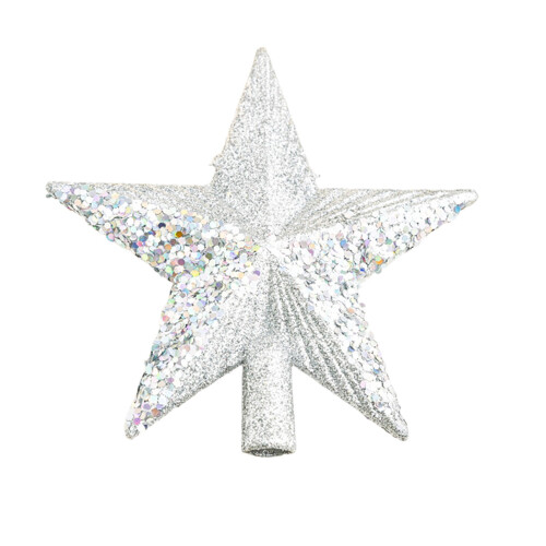 Glitter Mini Star Christmas Tree Topper Plastic Ornament 1 1