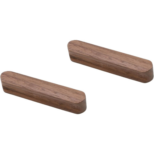 Wooden Cabinet Knobs Beech Walnut 2 pcs 64 mm