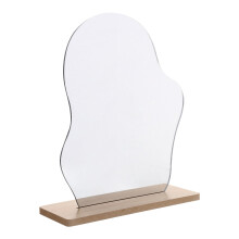 HOMEMAXS Wooden Stand Mirror Frameless Trifold Desk