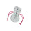 Rabbit Ear Shape Satin Cosmetic Pouch 1 Piece 7