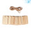 Wooden Hanging Tags Beige Synthetic 50 pcs 6