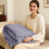 Fuzzy Ribbed Throw Blanket Purple 78.7 x 59 in 2