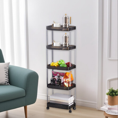 Rolling Storage Cart with Adjustable Tiered Shelves 1 Unit