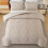 Khaki Queen Comforter Set Boho Beige Microfiber 3-Piece 3