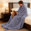 Fuzzy Ribbed Throw Blanket Purple 78.7 x 59 in 4