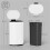 30 L Modern Curved Kitchen Bin - White 5
