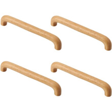 Wooden Cabinet Knobs Beech Wood 4 Pcs