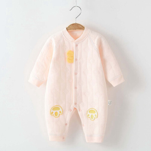 Baby Romper Quilted Thermal Outerwear Pink 0-3 Months 1