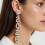Digital Snowflake Butterfly Stud Earrings Rhinestone 1 Pair 5