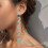 Digital Snowflake Butterfly Stud Earrings Rhinestone 1 Pair 8