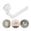 Bathroom Tissue Holder Wall Mount Suction Cup White ABS PVC 1