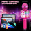 Wireless Karaoke Mic LED Purple 4-in-1 6