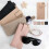 Eyeglass Case Soft Leather Portable Slim Travel Pouch for 4