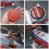 Jack Pad Aluminum Magnetic Red 0.39 inch 6