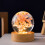 Flower Crystal Ball Night Light Desk Lamp Red Daisy 5