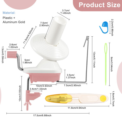 Manual Yarn Ball Winder with Detachable Clip 2