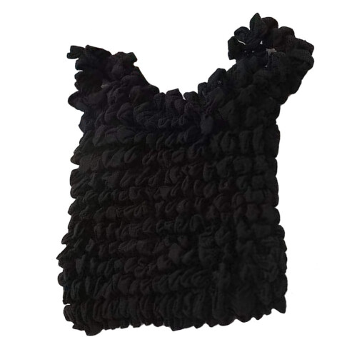 Stretch Bubble Shopping Bag Black Large Capacity 2