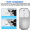 Mouse Optic Wireless Silențios - Mod Dual și Reîncărcabil Silver 2