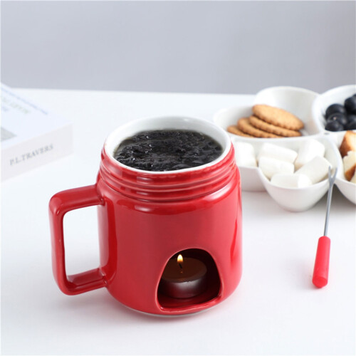 Ceramic Chocolate Fondue Pot Dessert Maker 1 Piece 2