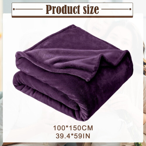 Microplush Fleece Blanket Grey 100x150 cm 2