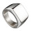 Wedding Ring Stainless Steel Square Band for Men Silver 1