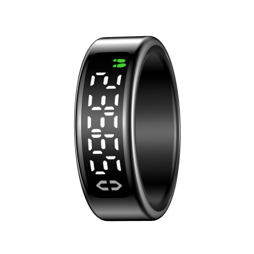 Smarter Ring Schwarz mit Gesundheitsüberwachung  14 1