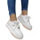 Women's color-blocking leather lace-up sneaker boots thick 2