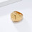 Women's Stainless Steel Geometric Ring Gold Size 9 2