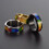 Stainless Steel Rotatable Anxiety Relief Rainbow Ring Gold 3