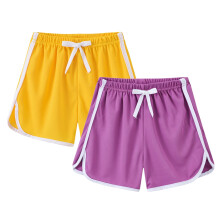 Girls Athletic Shorts Quick-Dry Pull-On with Drawstring 2