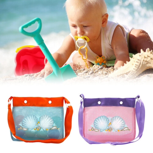 Kids Beach Toy Organizer with Drainage Mesh and Shell 2