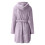 Women's Hooded Flannel Bathrobe Lightweight Soft Short 4