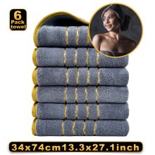 Karymi Velvet Towel Set Absorbent Soft Quick-Dry 6-Piece
