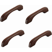 Wooden Flat Bridge Log Door Handles Beech Solid Wood 4 pcs