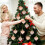 Heart Shaped Christmas Tree Ornaments Gold 24 PCS 6