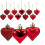 Heart-Shaped Christmas Tree Ornaments Red 24 PCS 4