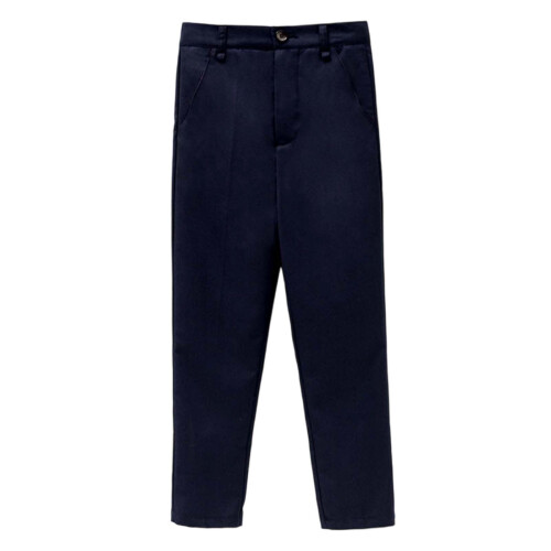 Boys' School Uniform Pants Wrinkle-Resistant No-Iron Blue 1