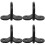 BESTONZON Iron Tie Down D-Rings Black 4pcs 6