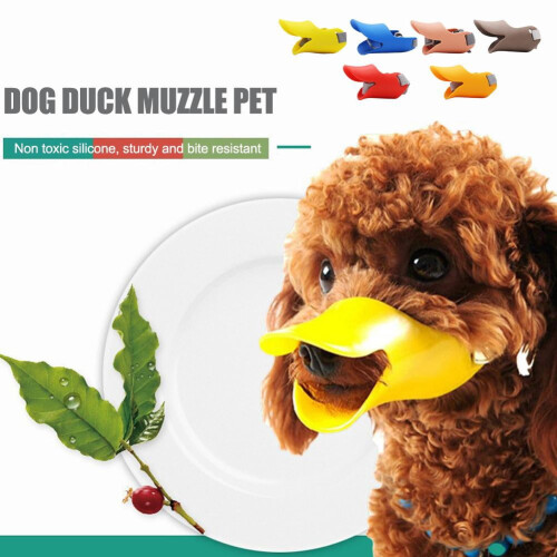 Silicone Dog Muzzle Duck-Beak Style with Adjustable Straps 1