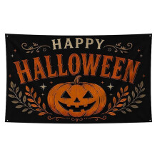 Pumpkin Pattern Decorative Backdrop Wall Hanging Background Cloth For Porch Garage Patio Themed Party Layout