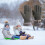 Women's touchscreen warm gloves fleece-lined windproof gray 6