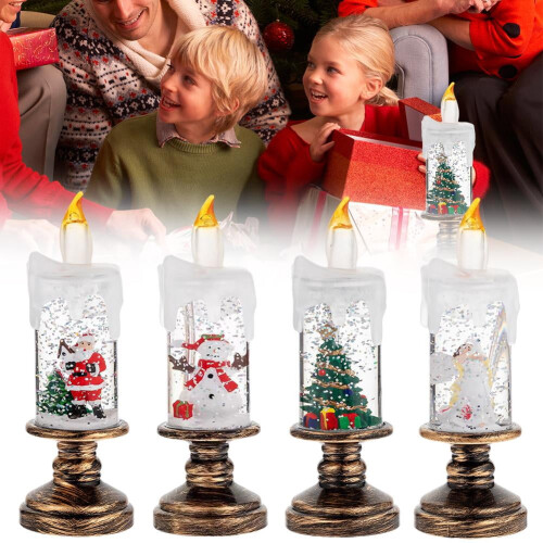 Flameless PVC Christmas Candle Decoration 12 pcs 2