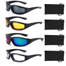 Motorcycle Glasses UV Protection Windproof Dustproof 4-Pair