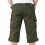 Men's Cargo Combat Pants Elastic Waist 3/4 Length 3