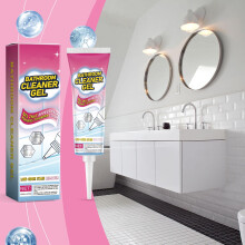 Bathroom cleaning gel with bleach for tiles and toilet